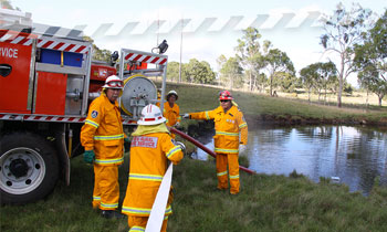 Training NSW RFS volunteers training